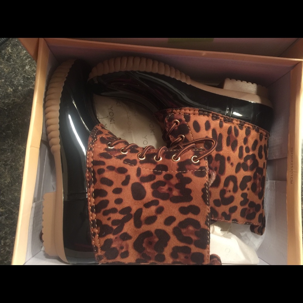 Leopard Rain Boots